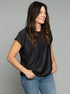 The Relaxed Tee - Black Stripe / Black